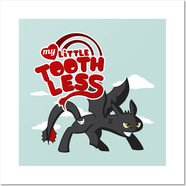 My Little Toothless Wall Art by the50ftsnail